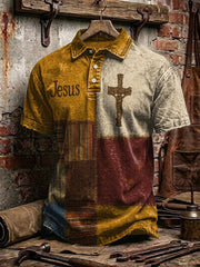 Men's Cross Print Casual Top