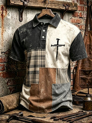 Men's Cross Print Casual Top