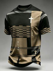 Men's Faith Print Casual T-shirt