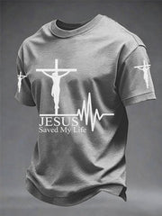 Men's Jesus Saved My Life Print Tee