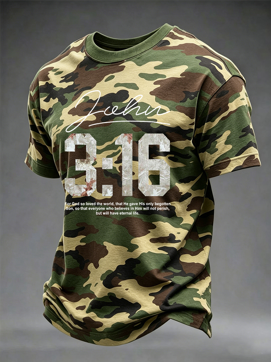 Men's John 3:16 Camouflage T-shirt