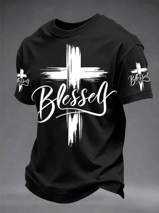 Men's Christian Cross Print Tee