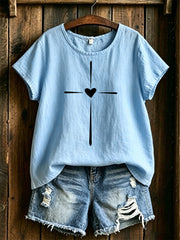 Women's Christian Cross Print Tee