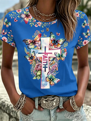 Women's Faith Cross short-sleeved T-shirt