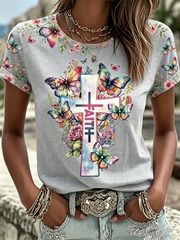 Women's Faith Cross short-sleeved T-shirt