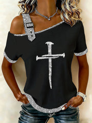 Women's Faith Off-the-Shoulder Short-Sleeve T-Shirt