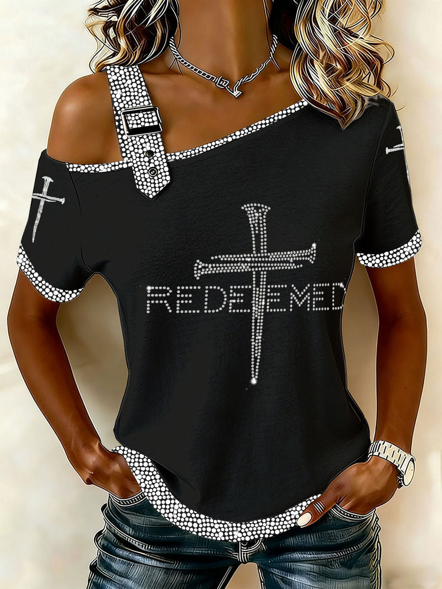 Women's Faith Off-the-Shoulder Short-Sleeve T-Shirt