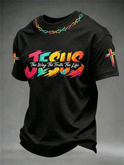 Men's Christian Jesus Cross Short Sleeve T-shirt