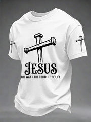 Men's Christian Cross Print Tee