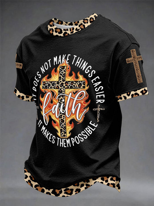 Men's Faith Unisex Casual Short-Sleeve T-Shirt