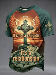 Men's It's Not A Religion It‘s A Relationship Print Tee