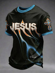 Men's Christian Jesus Cross Short Sleeve T-shirt