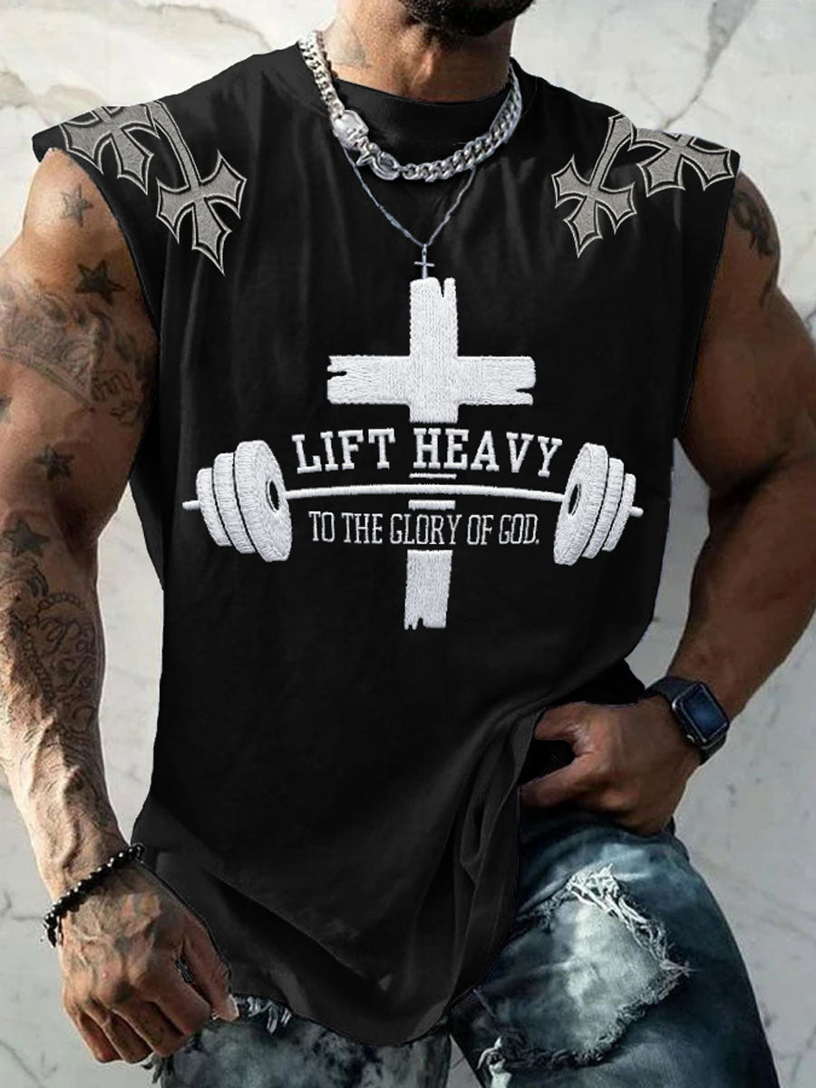 Men's “Life Heavy To The Glory Of God ” Christian Fitness Casual unisex vests