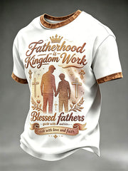 Men's Father's Day Printed Casual T-shirt