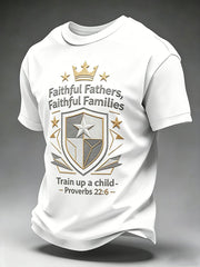 Men's Father's Day Printed Casual T-shirt