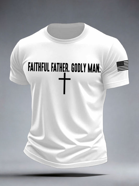 Men's Faithful Father Godly Man T-Shirt
