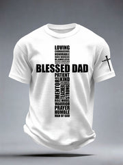 Men's Blessed Dad Waffle T-Shirt