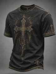 Men's Cross Print short sleeves t-shirt