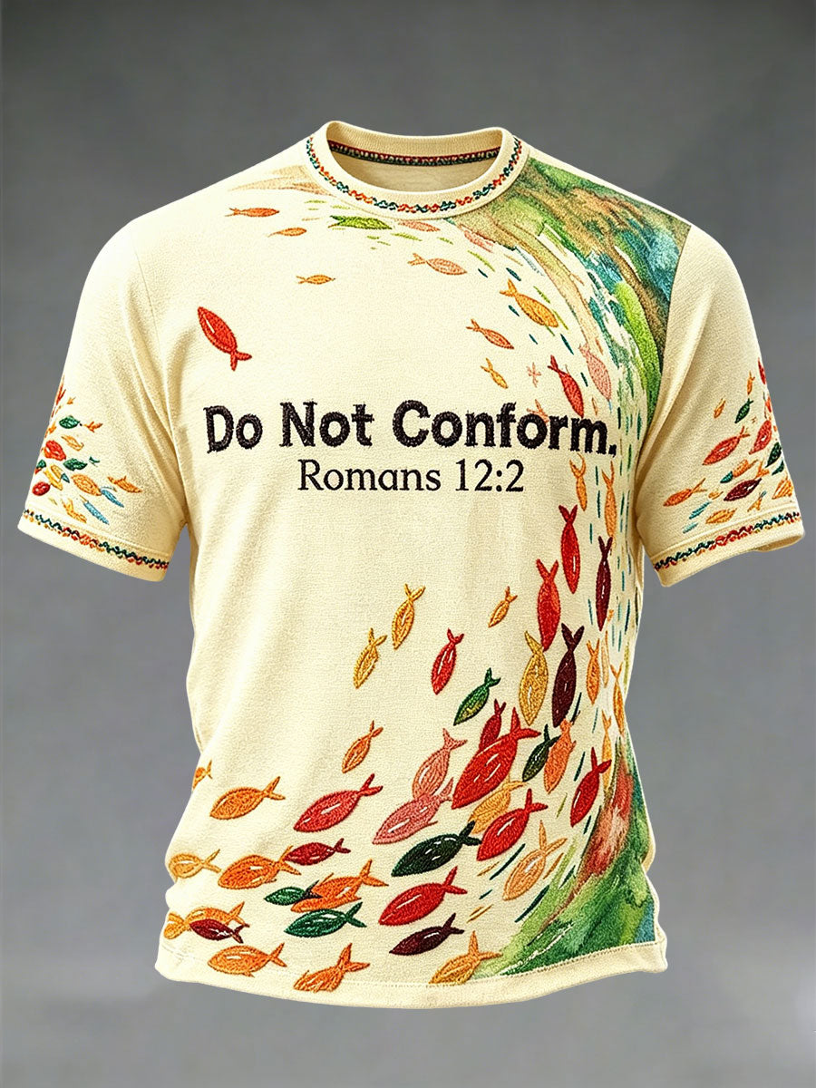 Men's Faith Print Casual T-Shirt