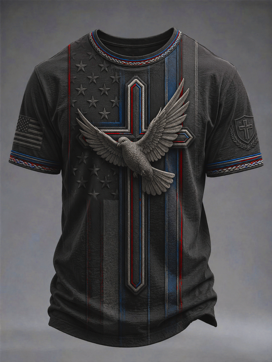 Men's Cross Print short sleeves t-shirt