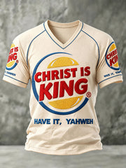 Men's "Christ Is King" V-Neck T-Shirts