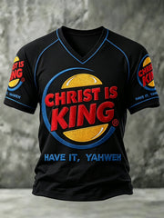 Men's "Christ Is King" V-Neck T-Shirts