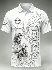 Men's The Way The Truth And The Life Printed Casual Top