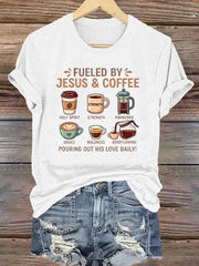 Women's Funny Christian Jesus Print Casual Tee