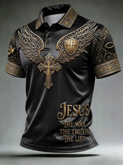 Men's The Way The Truth And The Life Printed Casual Top