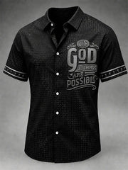 Men's Faith Print Casual Shirt