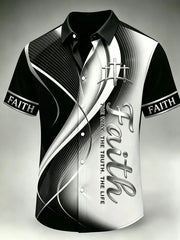 Men's Faith Print Casual Shirt