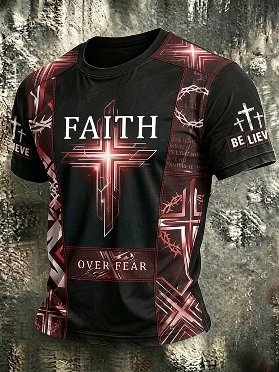 Men's Faith Over Fear Short Sleeves T-shirt