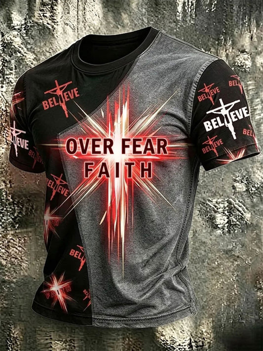 Men's Faith Over Fear Short Sleeves T-shirt