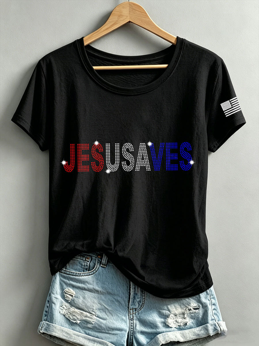 Women's 'Jesus Saves USA' T-Shirts
