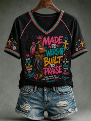 Women's MADE TO WORSHIP BUILT TO PRAISE T-shirt