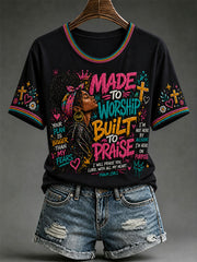 Women's Made To Worship Built To Praise T-shirt