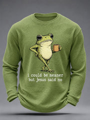 Men's 'I Could Be Meaner But Jesus Said No' Printed Casual T-Shirt