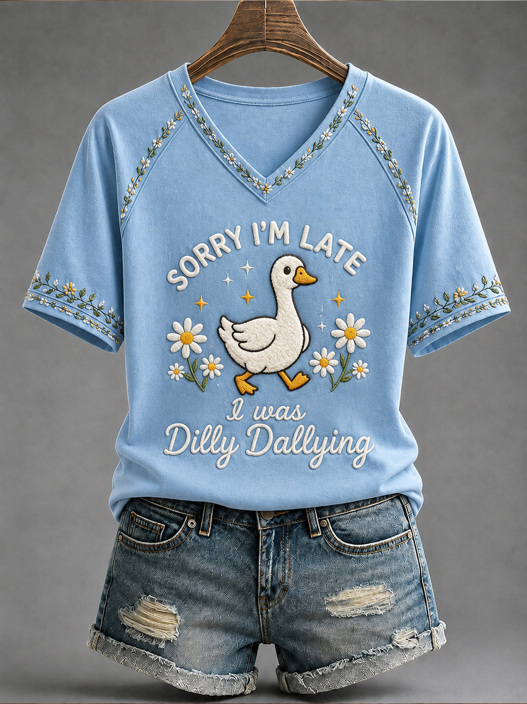 Women's Funny Christian I Was Dilly Dallying Short Sleeve T-shirt