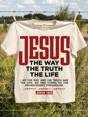 Unisex Christian Jesus is The Way  Short Sleeve T-shirt