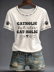 Women's Faith Printed V-neck T-shirt