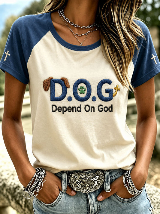 Women's Dog Depend On God T-shirt