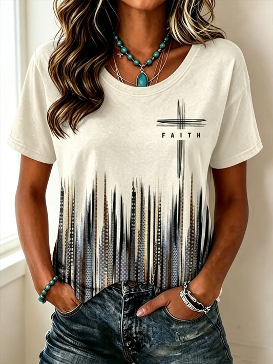 Women's faith short-sleeved T-shirt