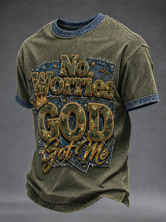 Men's No Worries God Got Me Short Sleeves T-shirt