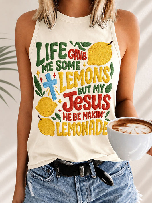 Women's "Life gave me some lemons, but my Jesus is making lemonade" Christian vests