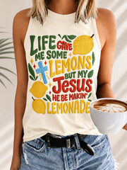 Women's "Life gave me some lemons, but my Jesus is making lemonade" Christian vests