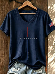 Women's Tetelestai John 19:30 Printed V-neck T-shirt