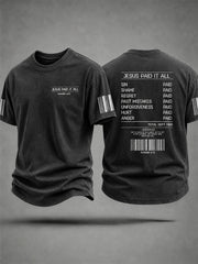 Men's Jesus Paid It All Print Casual Tee