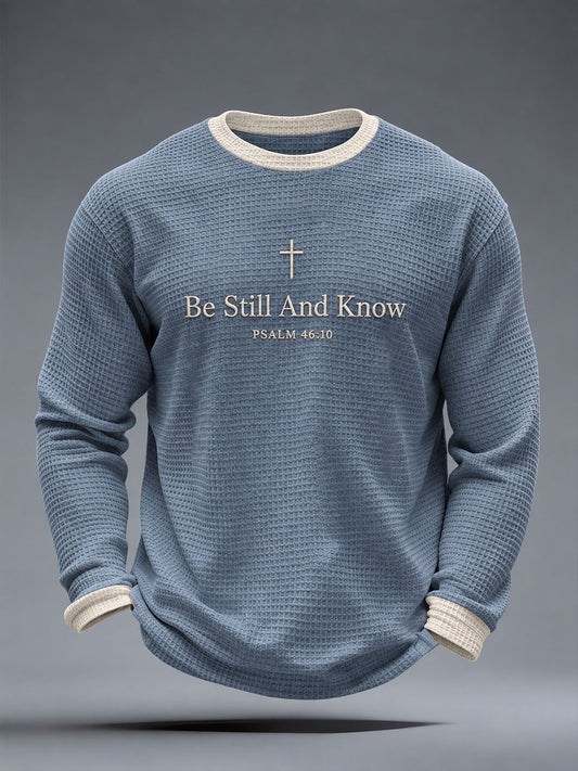 Men's Be Still And Know Waffle Top