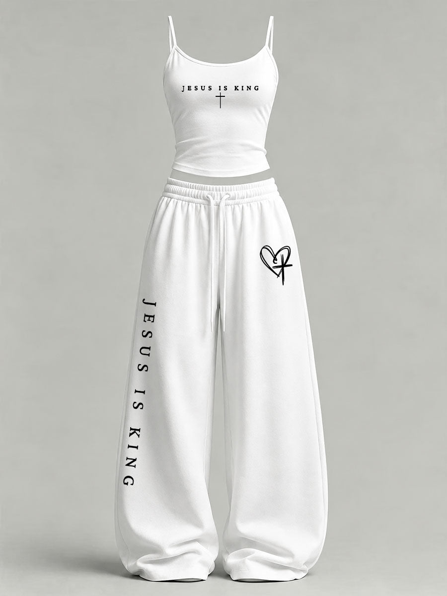 Women's Jesus Is King Printed Casual Set