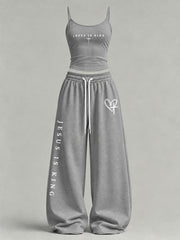 Women's Jesus Is King Printed Casual Set